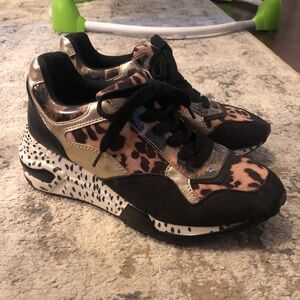 Steve Madden Bena Cheetah Print Wedge Sneakers